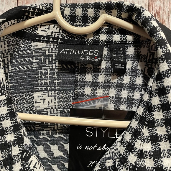 Attitudes by Renee Monochrome Patchwork Dress - Picture 2 of 7